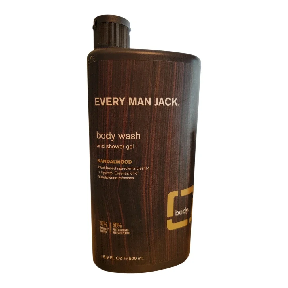 Every Man Jack Sandalwood‎ Body Wash & Shower Gel +Bonus Travel Set